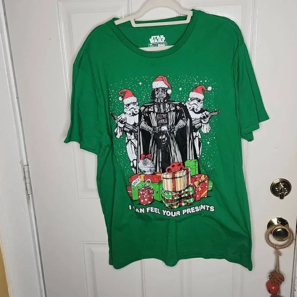 Star Wars Darth Vader I can feel your presents tshirt men's size XXL